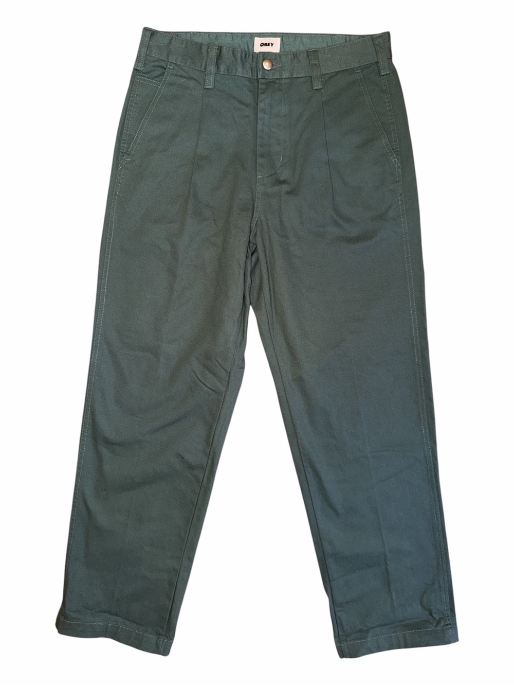 Obey Men's Forest Green Straight Chino Pants